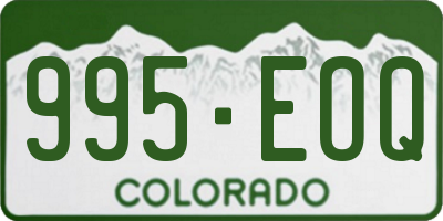 CO license plate 995EOQ