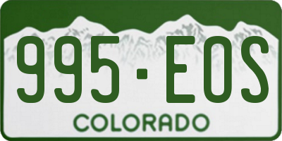 CO license plate 995EOS