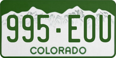CO license plate 995EOU