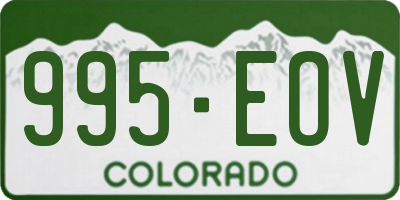 CO license plate 995EOV