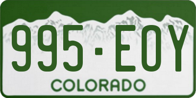 CO license plate 995EOY