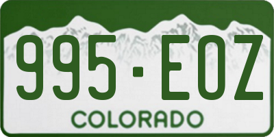 CO license plate 995EOZ