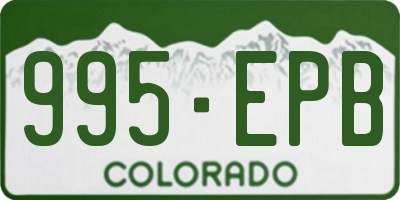 CO license plate 995EPB