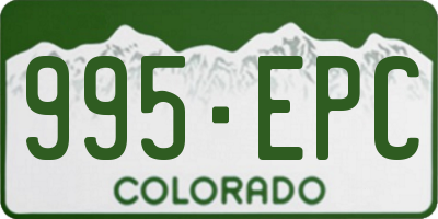 CO license plate 995EPC
