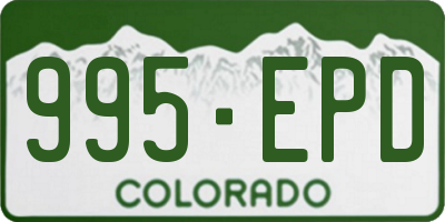 CO license plate 995EPD
