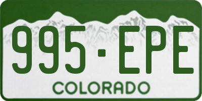 CO license plate 995EPE