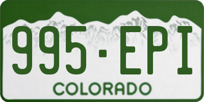 CO license plate 995EPI
