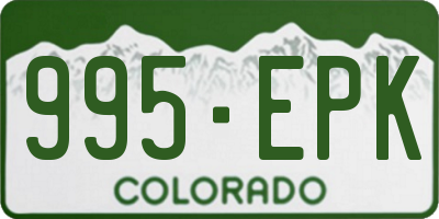 CO license plate 995EPK