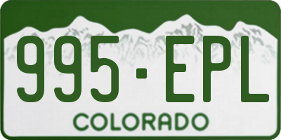 CO license plate 995EPL