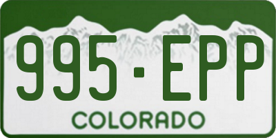 CO license plate 995EPP