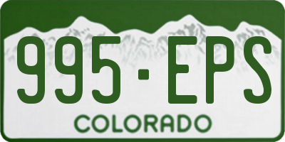CO license plate 995EPS