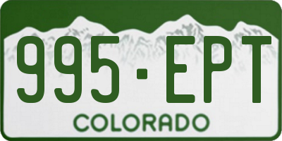 CO license plate 995EPT