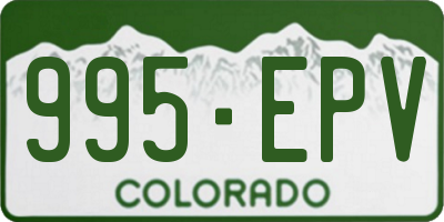 CO license plate 995EPV