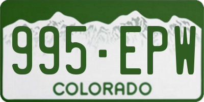 CO license plate 995EPW