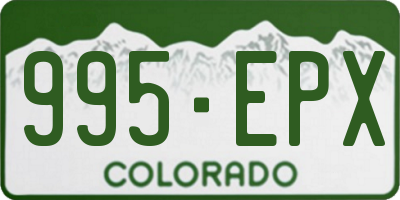 CO license plate 995EPX