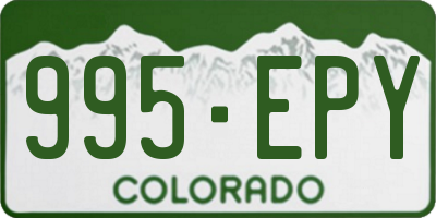 CO license plate 995EPY