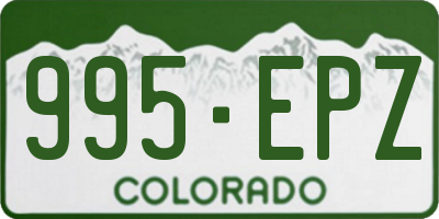 CO license plate 995EPZ
