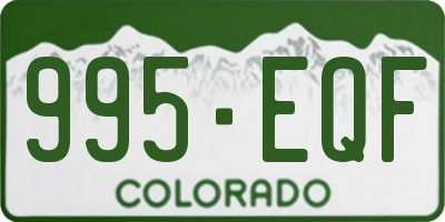 CO license plate 995EQF
