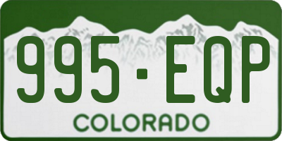 CO license plate 995EQP