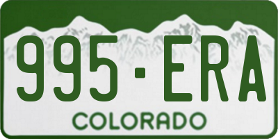 CO license plate 995ERA