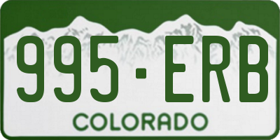 CO license plate 995ERB