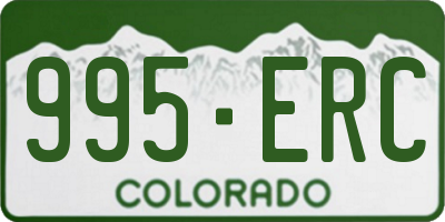 CO license plate 995ERC
