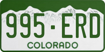 CO license plate 995ERD