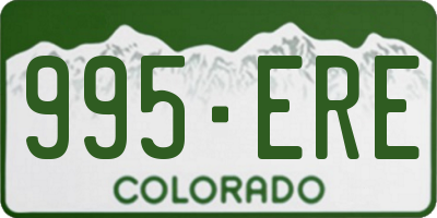 CO license plate 995ERE