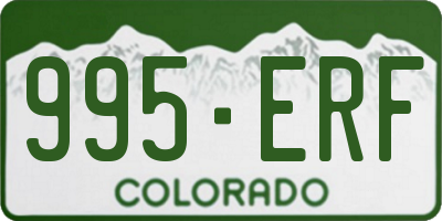 CO license plate 995ERF