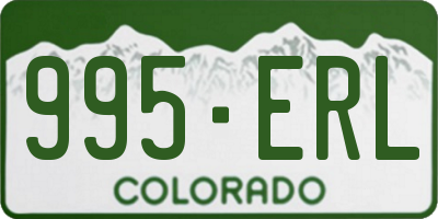 CO license plate 995ERL