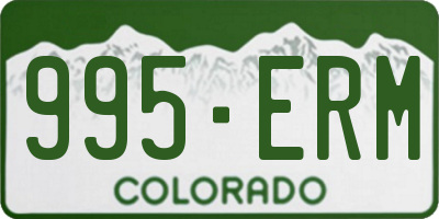 CO license plate 995ERM