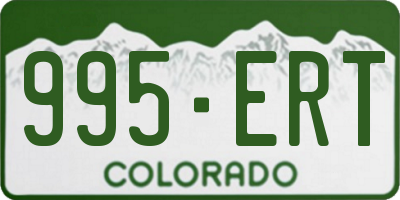 CO license plate 995ERT