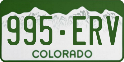 CO license plate 995ERV