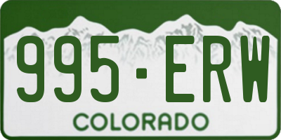 CO license plate 995ERW