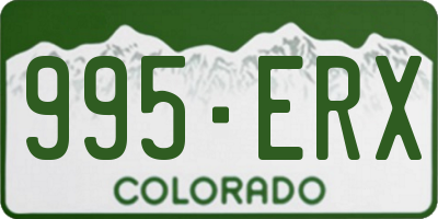 CO license plate 995ERX