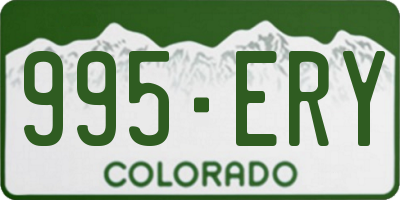 CO license plate 995ERY