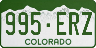CO license plate 995ERZ