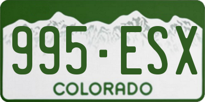 CO license plate 995ESX