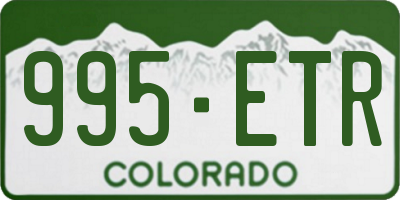 CO license plate 995ETR