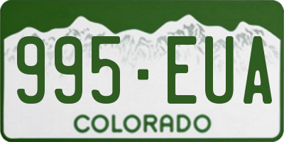 CO license plate 995EUA
