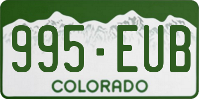 CO license plate 995EUB