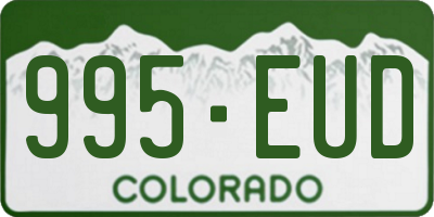 CO license plate 995EUD