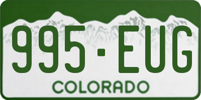 CO license plate 995EUG