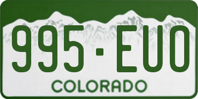 CO license plate 995EUO