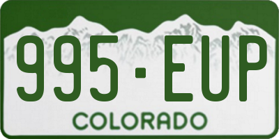 CO license plate 995EUP