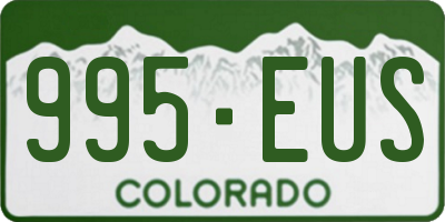 CO license plate 995EUS