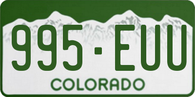 CO license plate 995EUU