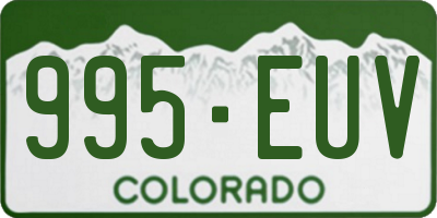 CO license plate 995EUV