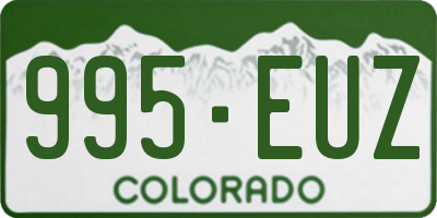 CO license plate 995EUZ