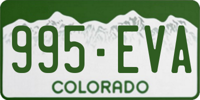 CO license plate 995EVA